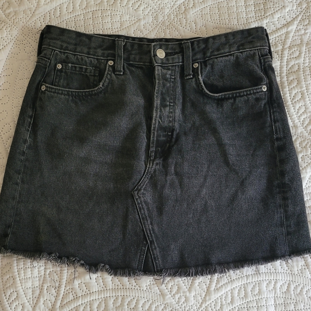 H&M Black Jean mini skirt